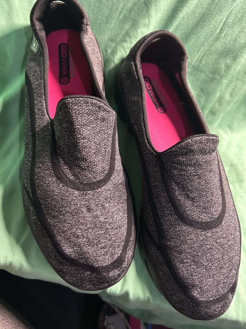 Skechers Slip-On Women’s go walk 2 Walking Shoes - Black and Pink Insole
